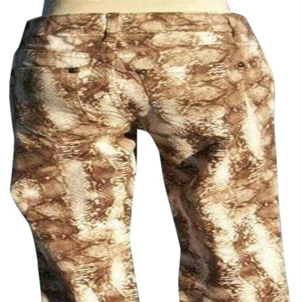 Cache Multi Color Python Reptile Pant Stretch Rhinestone Studs Jeans New $98 NWT - Picture 4 of 5